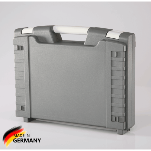 Кейс HEAVY 4010 черный с красными защелками и красной ручкой